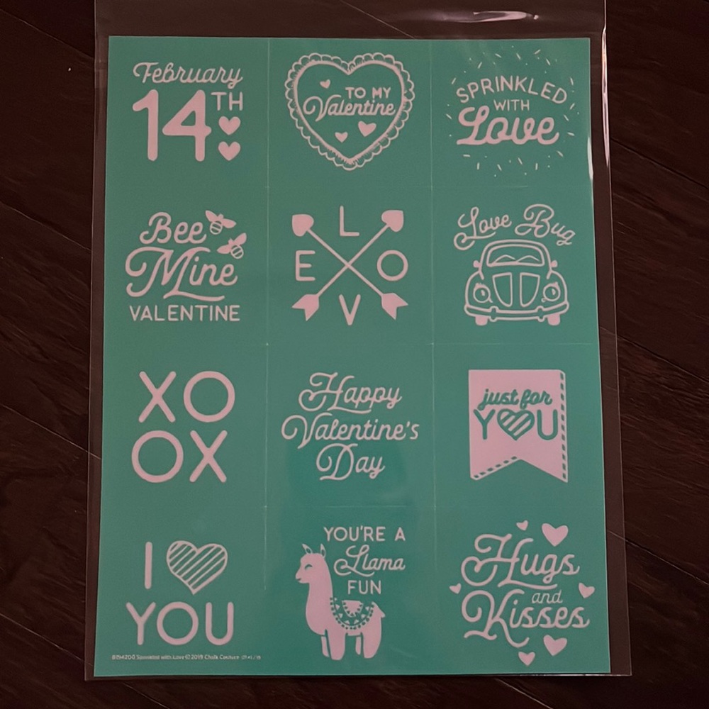 Brand New Chalk Couture Sprinkled with Love Transfer